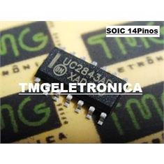2843 - CI UC2843A, Current Mode PWM Controller 1A PWM BOOST FLYBACK - SMD SOIC 14Pin - UC2843AD - CI Current Mode PWM  / Soic 14pinos